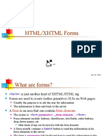 HTML/XHTML Forms