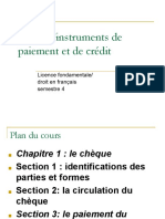 Cours D'instruments de Paiement Et de Crédit: Licence Fondamentale/ Droit en Français Semestre 4