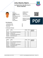 Course Registration Slip