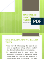 One-Tailed and Two-Tailed Tests: Advanced Statistics
