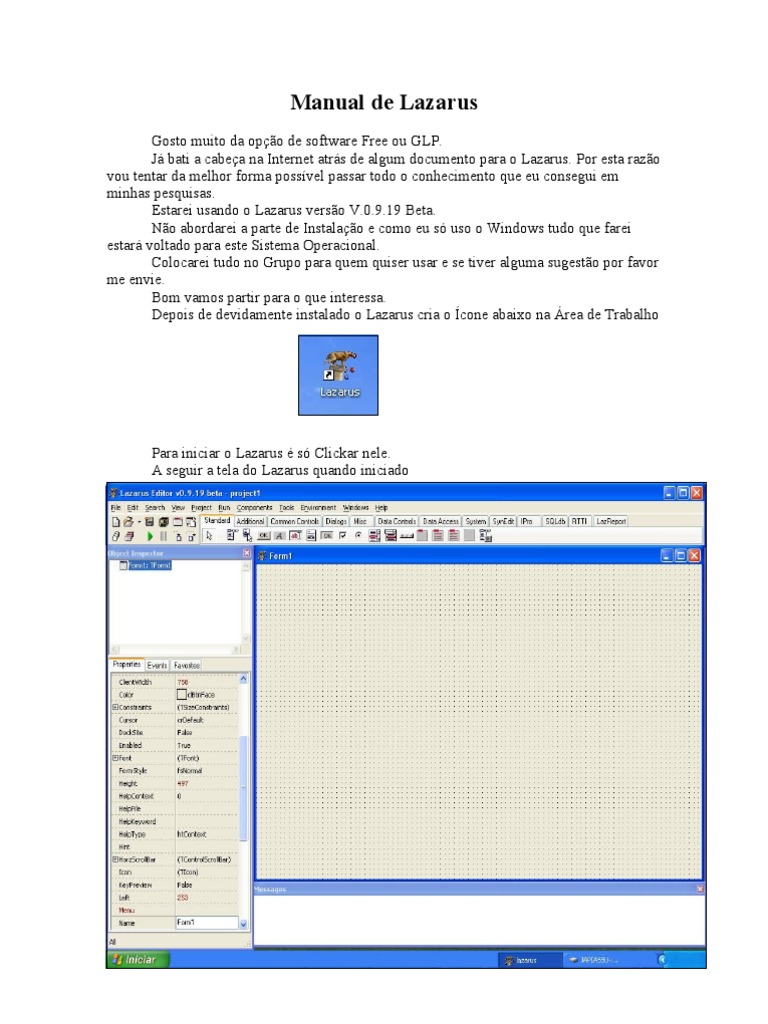 Manual do Lazarus para Windows | PDF | Software de sistema | Informática