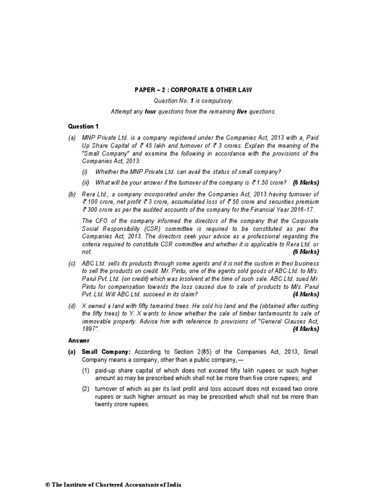 Chartered Accountant Paper 