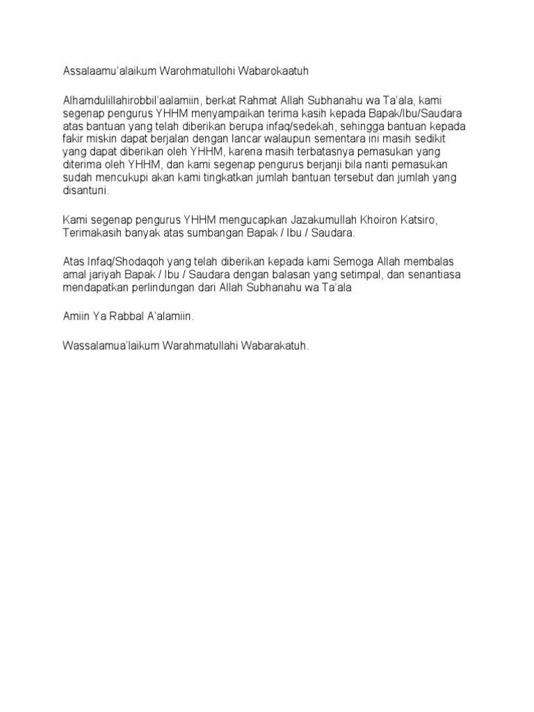 Ucapan Terima Kasih Pdf