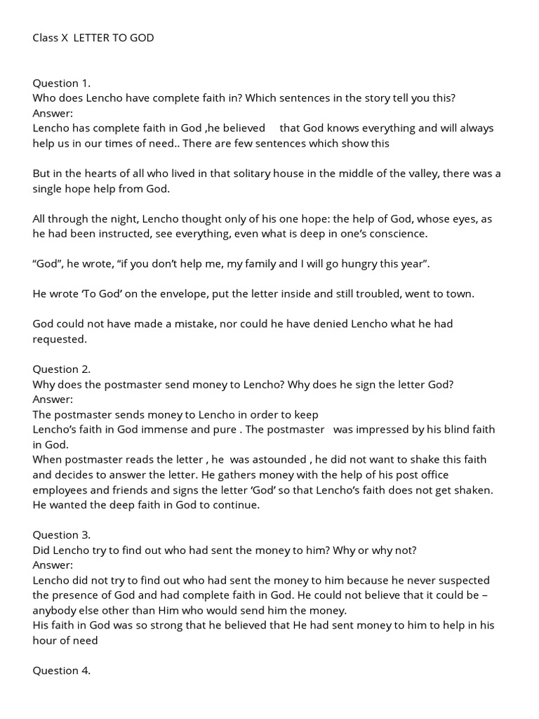 Class X English PDF God