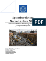 Spontberäkning Norra Länken NL51: Jämförelsestudie Av Beräkningsmetoder För Jordtryck Mot Sponter