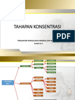 Tahapan Konsentrasi: Pengantar Pengolahan Mineral Dan Batubara Kuliah Ke 5