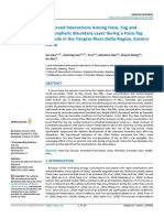 Observed Interaction Among Haze, Fog and Atmospheric Boundary Layer During A Haze-Fog Episode in The Yangtze River Delta Region, Eastern China