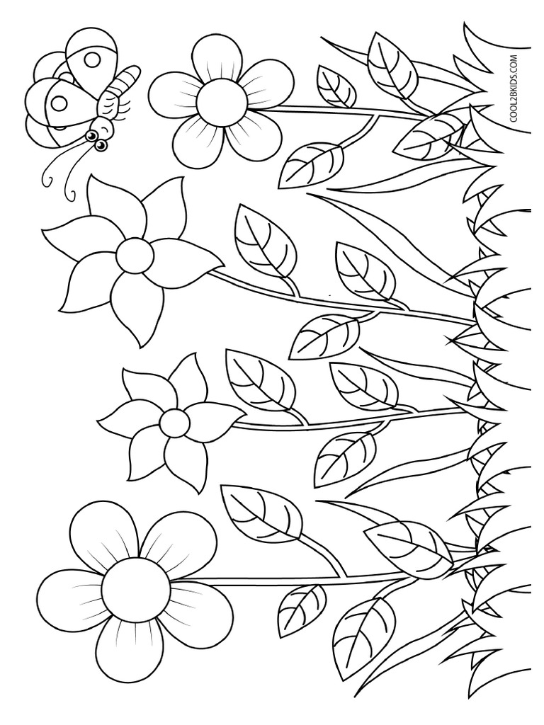 Easy Garden Coloring Pages | PDF