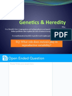 Genetics & Heredity: EQ: What Role Does Meiosis Play in Reproductive Variability?