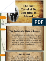 Rizals 1st Travel Abroad and Higher Eduction