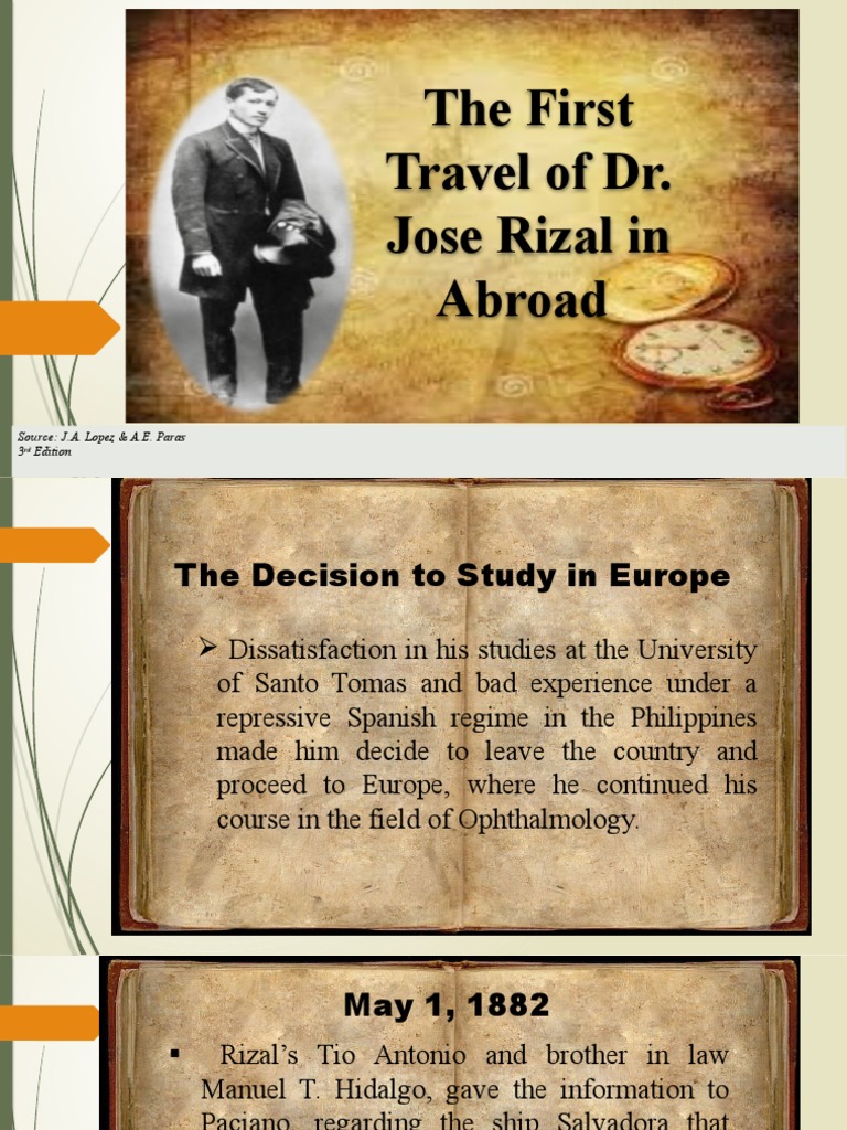 Rizal's First Journey to Europe | PDF | Classics