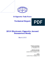 2014 Electronic Cigarette Aerosol Parameters Study