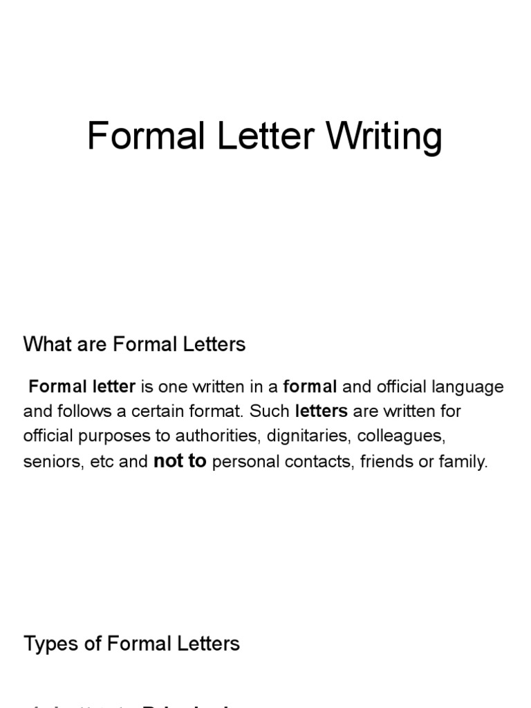 Formal Letter Writing | PDF, image size:768x1024