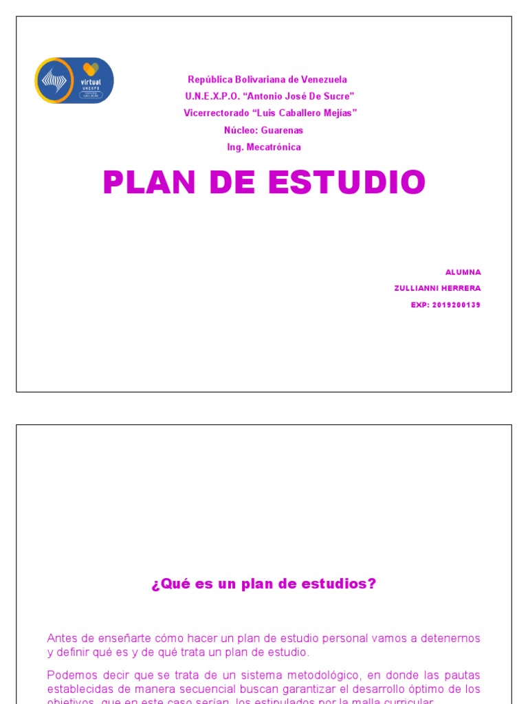 Plan de Estudio | PDF | Plan de estudios | Aprendizaje