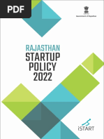 Rajasthan: Policy Startup 2022