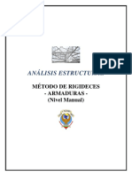 Análisis Estructural: Método de Rigideces - Armaduras - (Nivel Manual)