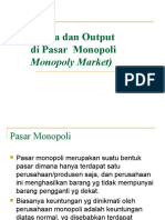 VI. Harga Dan Output Di Pasar Monopoli: Monopoly Market)