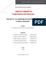 Derecho Ambiental Y Recursos Naturales: Proyecto "El Derrame de Petróleo en El Litoral Peruano"