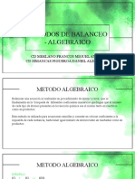 Metodos de Balanceo - Algebraico: CD Merlano Francos Miguel Angel CD Simancas Figueroa Daniel Alejandro