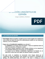 Situación Lingüística de España: Lengua Castellana y Literatura
