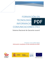 Formación en Tecnologías de La Información Y Las Comunicaciones (Tic)