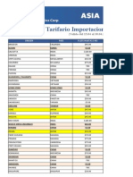 Tarifario Importacion LCL 2023: (Valido Del 15.04 Al 30.04.2023)