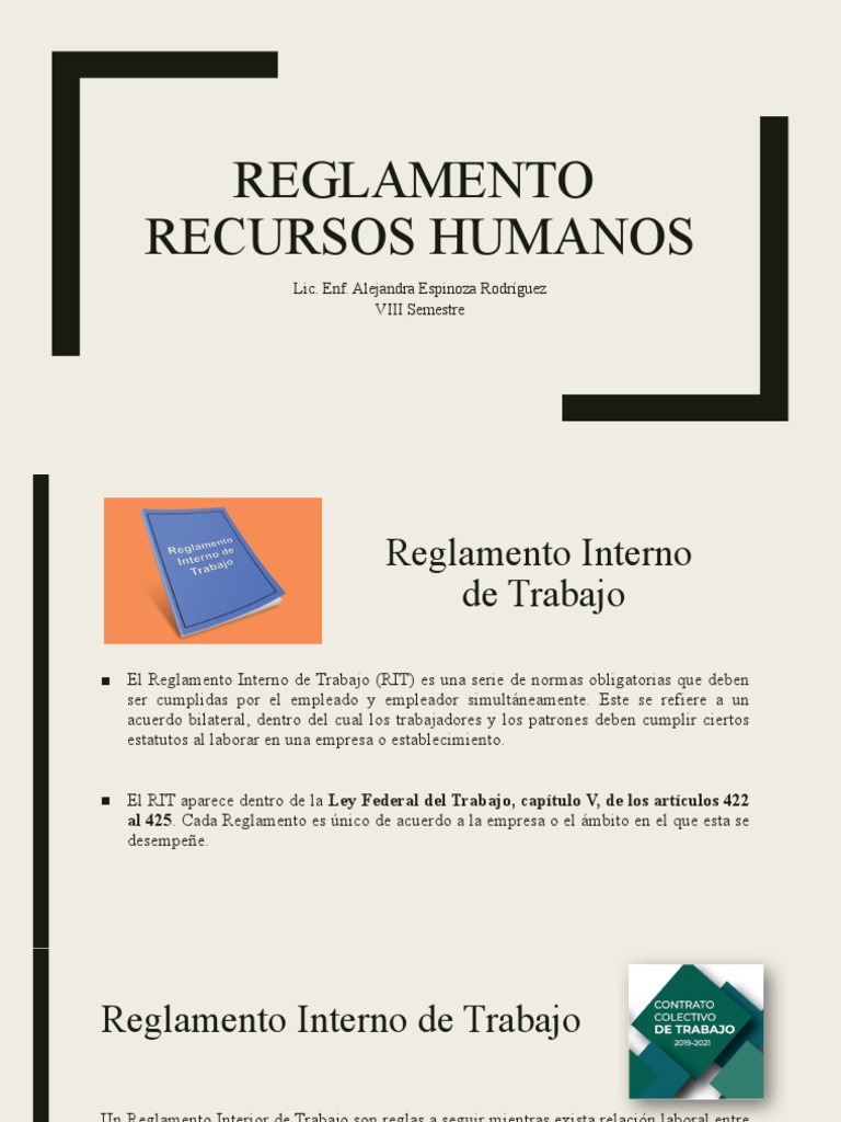 Reglamento Interno de Trabajo | PDF | Regulación | Justicia