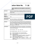 T-28 Ti Application Note No.: Title: Hydrogen Sulphide and Mercaptans in Petroleum Products