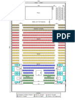 Planta de distribuição de lugares em salão de eventos