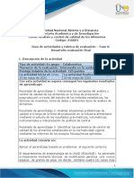 Guía de Actividades y Rúbrica de Evaluación - Fase 6 - Desarrollo Evaluación Final