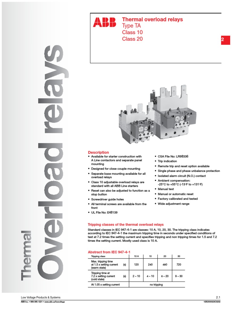 2b. ThermalOverloadRelays | PDF | Tools | Building Engineering