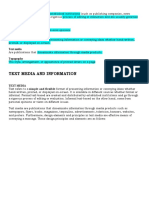 Text Media and Information: Formal Text-Based Materials