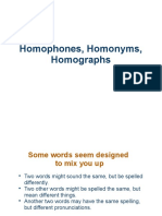 4 Homophones - Homonym - Homograph