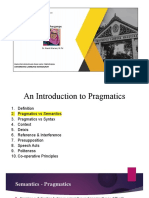 Pragmatics - Semantics