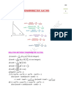 Trigonometric Ratios: in A Right Angled Triangle