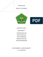 Makalah Shalat Qashar: Disusun Oleh: Kelompok 4 Ade Irwansyah Rafa Pratama Nur Wahiddah Indah Auliyani Aisyah Maharani