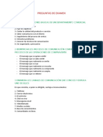 Preguntas de Examen: 1 Enumerar Funciones Basicas de Un Departamento Comercial