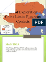 Age of Exploration: China Limits European Contacts