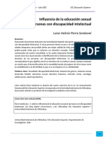 Influencia de La Educaci n Sexual en Personas Con DI Luisa Valeria Parra Sandoval VB