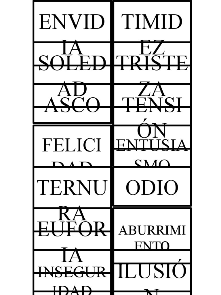 Etiquetas para emociones pdf