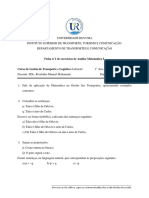 Ficha N°1 de Exercícios de Análise Matemática I