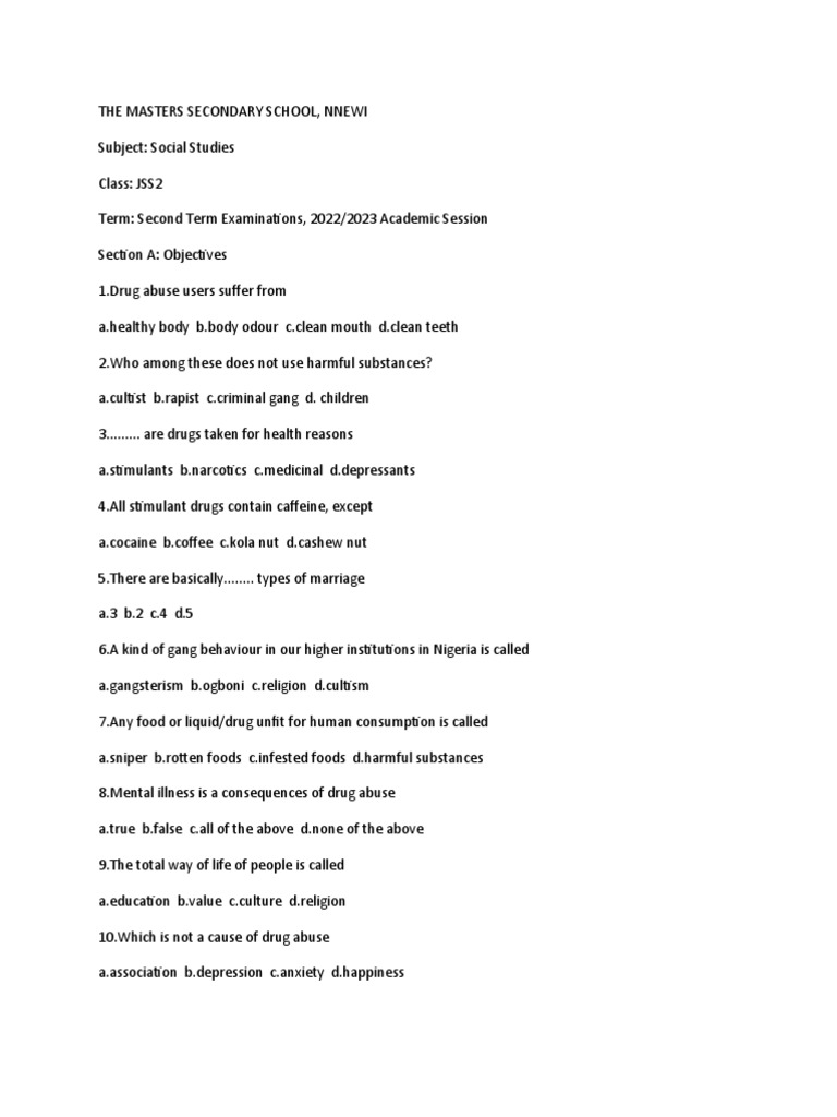 THE MASTERS Social Studies, JSS2 PDF