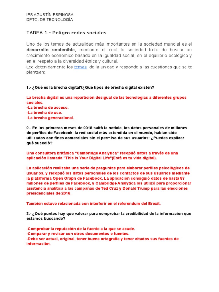 Riesgos de las Redes Sociales | PDF | Facebook | Comunicación
