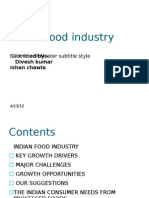 Indian Food Industry: Click To Edit Master Subtitle Style Submitted By