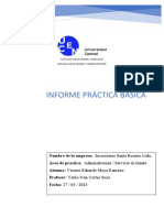 Informe Práctica Básica: Facultad de Economia Y Negocios Escuela de Economía Y Administración