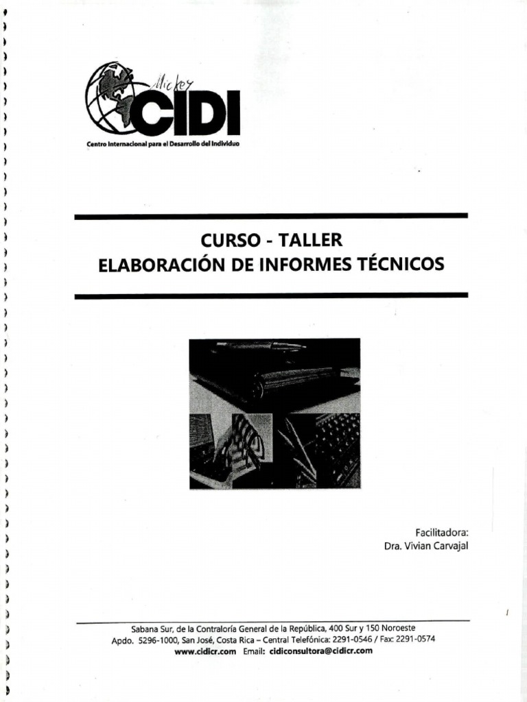 Taller de Elaboración de Informes Técnicos | PDF | Comunicación ...