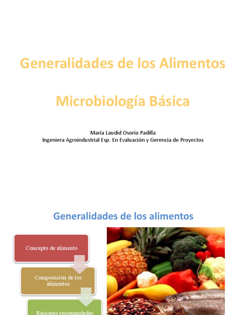 Generalidades de Los Alimentos Microbiología Básica | PDF | Alimentos ...