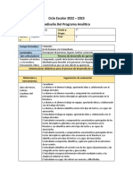 Ciclo Escolar 2022 - 2023 Codiseño Del Programa Analítico