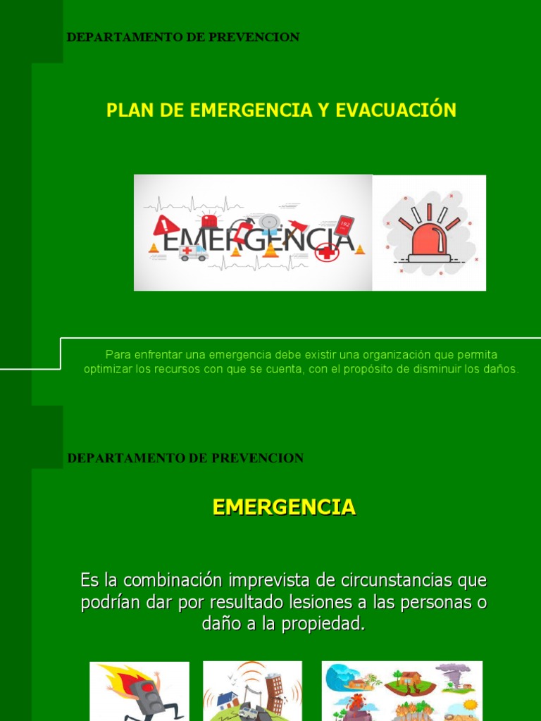 Plan de Emergencia Y Evacuación | PDF | Emergencia
