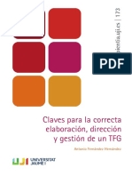 Claves para La Correcta Elaboración y Dirección de Un TFG (2020)